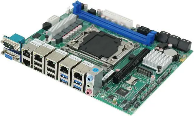 Alt view image 4 of 5 - HKUXZR X99 NAS Motherboard Slot 10xSATA 1*M.2_ NVME PCIE ×1 LGA2011-3 for NAS Router Sever 6x2.5GbE I226 DDR4 RAM Memory