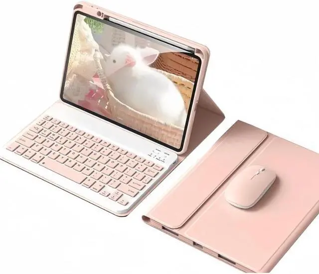 Main image of kaidisen Keyboard Case Mouse for iPad Air 11 inch M3/M2 (2025/2024)/ Air 4th 5th Generation 10.9 inch/Pro 11 inch 4th/3rd/2nd Gen Detachable Cute Color Keyboard Case,Pink