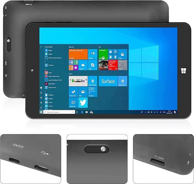 Alt view image 2 of 5 - KBJPADS 4GB RAM 64GB ROM Windows Tablets Computer8 Inch Windows Tablet Home Intel IPS 1280x800 2MP+5MP Dual Camera