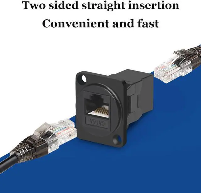 Alt view image 2 of 5 - PENGLIN 10PCS D-Type CAT6A Panel Mount Connector, RJ45 Pass-Through Connector Female to Female, RJ45 Ethernet LAN Network Coupler for CAT6a/CAT6/CAT5E/CAT5