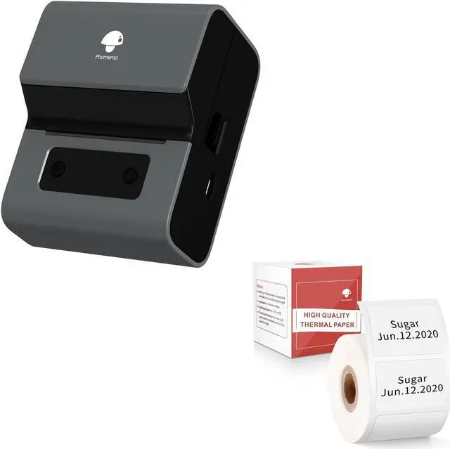 Main image of Phomemo Label Makers- 3 Inch Large Label Maker M221 Bluetooth Thermal Barcode Printer for Small Business/Home Use, for Barcode, Address, Logo, Mailing, Stickers, Compatible with Phone & PC, Gray