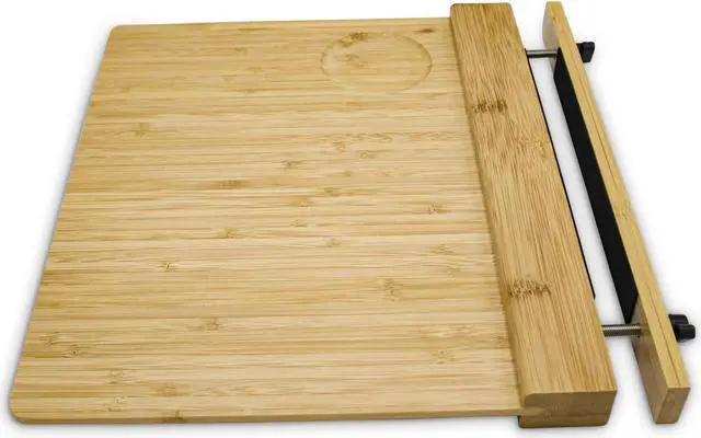 Alt view image 5 of 5 - Practical Products Laptop Stand - Portable Bamboo Laptop Holder for Travel, Luggage, Airport - 150 lbs Load Capacity