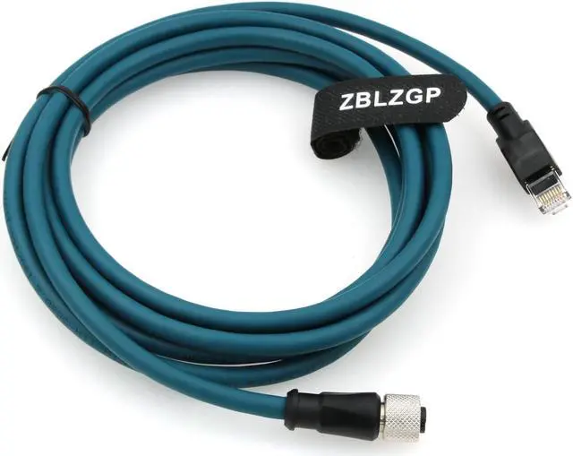 Alt view image 2 of 5 - ZBLZGP Ethernet Cable Cat 7e M12 A-Coded Female 8 Pin to RJ45 Straight Molded Twisted Paired Cable Fit for Profinet Automation Profibus EtherCAT Network (3M)