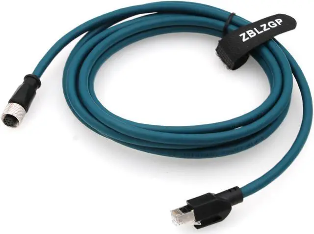 Alt view image 5 of 5 - ZBLZGP Ethernet Cable Cat 7e M12 A-Coded Female 8 Pin to RJ45 Straight Molded Twisted Paired Cable Fit for Profinet Automation Profibus EtherCAT Network (3M)