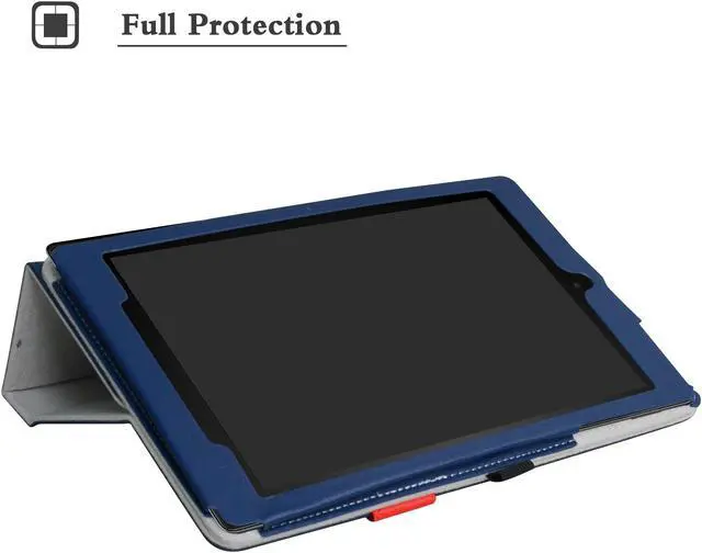 Alt view image 3 of 5 - MAMA MOUTH for Amazon Fire HD 10 Keyboard Case,Slim Stand PU Leather Cover with Romovable Keyboard for Amazon Fire HD 10 (5th /7th /9th Generation) 10.1" Tablet,Blue