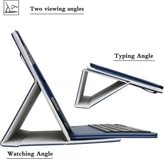 Alt view image 5 of 5 - MAMA MOUTH for Amazon Fire HD 10 Keyboard Case,Slim Stand PU Leather Cover with Romovable Keyboard for Amazon Fire HD 10 (5th /7th /9th Generation) 10.1" Tablet,Blue