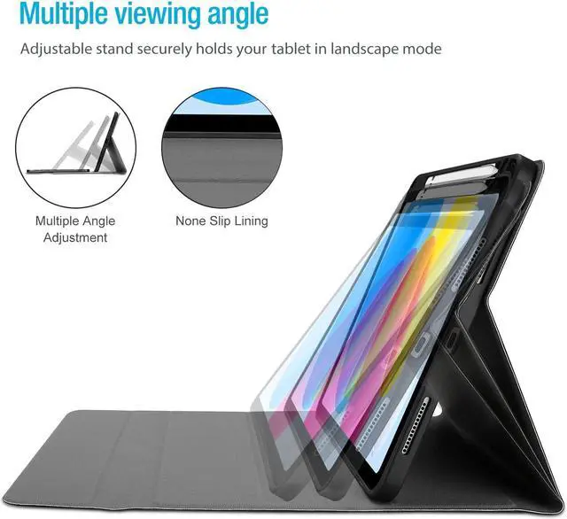 Alt view image 4 of 5 - ProCase for iPad 11th (A16) 11-inch 2025 / 10th Generation Case with Keyboard 10.9 inch 2022, PU Leather Case with Magnetically Detachable Wireless Keyboard -Black