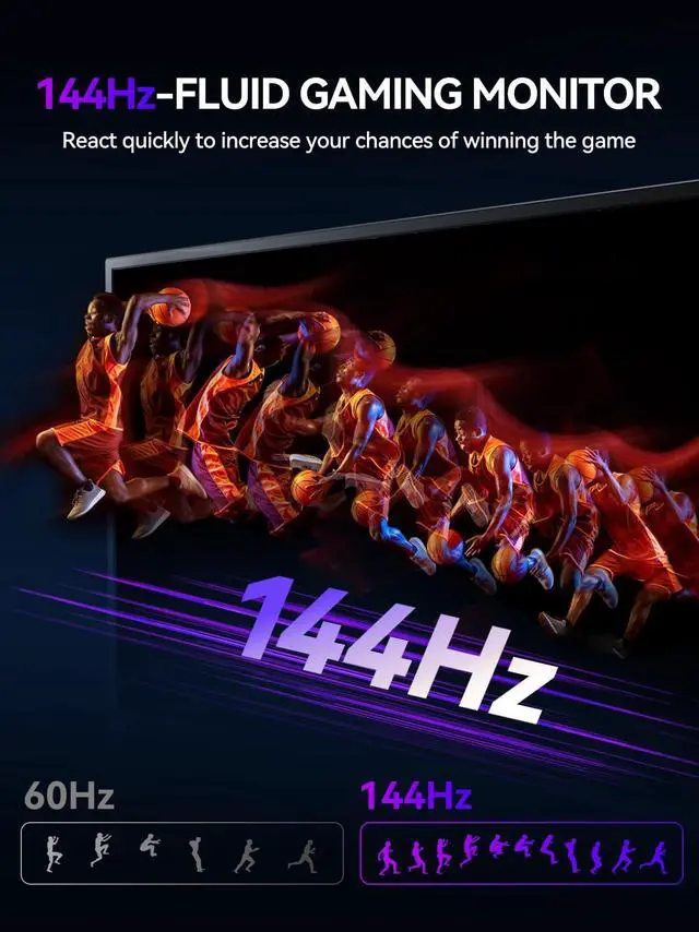 Alt view image 4 of 5 - UPERFECT QLED Portable Monitor 2K 144HZ 18'' 100% DCI-P3 500Nits w/VESA & Stand 180° Adjustable Ultra-Slim & Lightweight Frameless FreeSync IPS HDR Gaming Display, Travel Second Monitor for Laptop