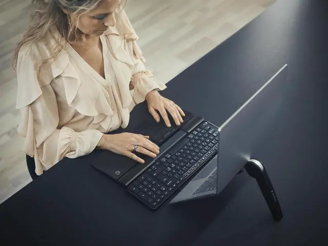 Alt view image 5 of 5 - Contour Design SliderMouse Pro Wireless Ergonomic Mouse, Centralized Layout to Reduce Wrist & Forearm Strain, Plug & Play for PC/Mac, Slim Version