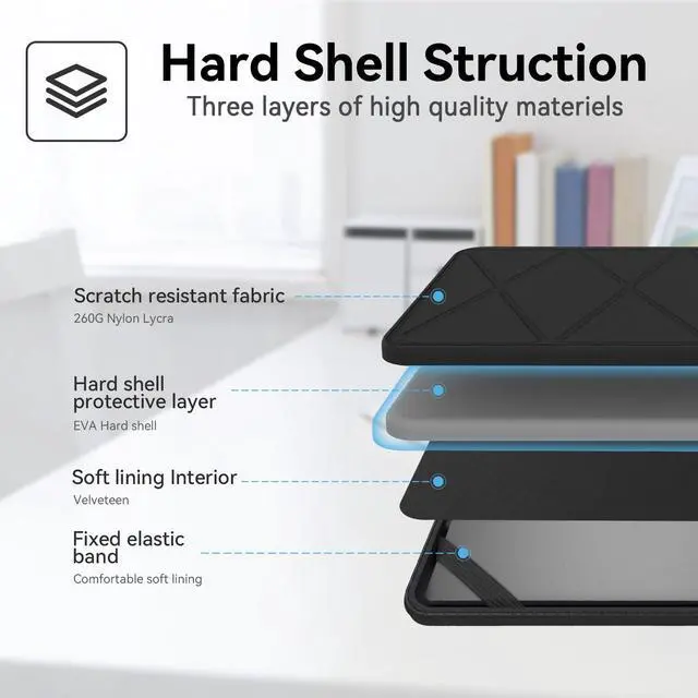 Alt view image 5 of 5 - Smatree Hard EVA Protective Sleeve Case Compatible for 15.3 inch Apple MacBook Air M4 2025/M3 Chip 2024/ M2 Chip 2023, for MacBook Air A3114/A2941 Laptop and Anti-Shock Bag (X8266)
