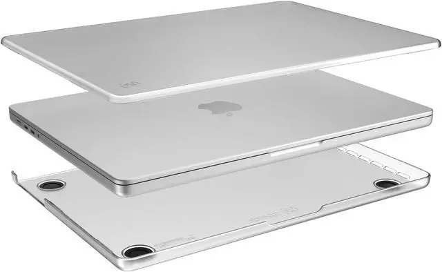 Alt view image 3 of 5 - Speck SmartShell MacBook Pro Case for M3, M2, and M1 Models - 14 inch - Scratch Resistant Hardshell Case - Clear