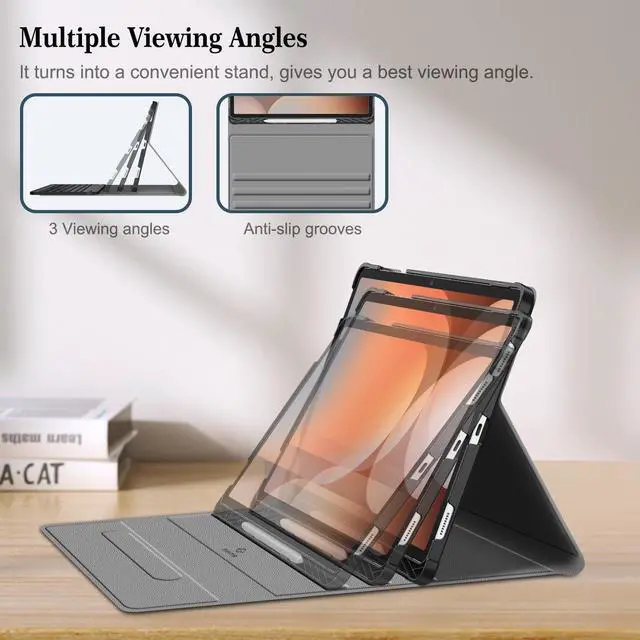 Alt view image 3 of 5 - Fintie Keyboard Case for Samsung Galaxy Tab S10 Plus 2024/ S9 FE Plus 5G 12.4 Inch 2023 with S Pen Holder, Slim Stand Cover Detachable Wireless Bluetooth Keyboard, Black