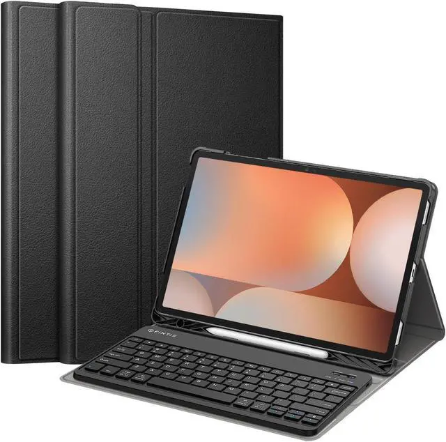 Main image of Fintie Keyboard Case for Samsung Galaxy Tab S10 Plus 2024/ S9 FE Plus 5G 12.4 Inch 2023 with S Pen Holder, Slim Stand Cover Detachable Wireless Bluetooth Keyboard, Black
