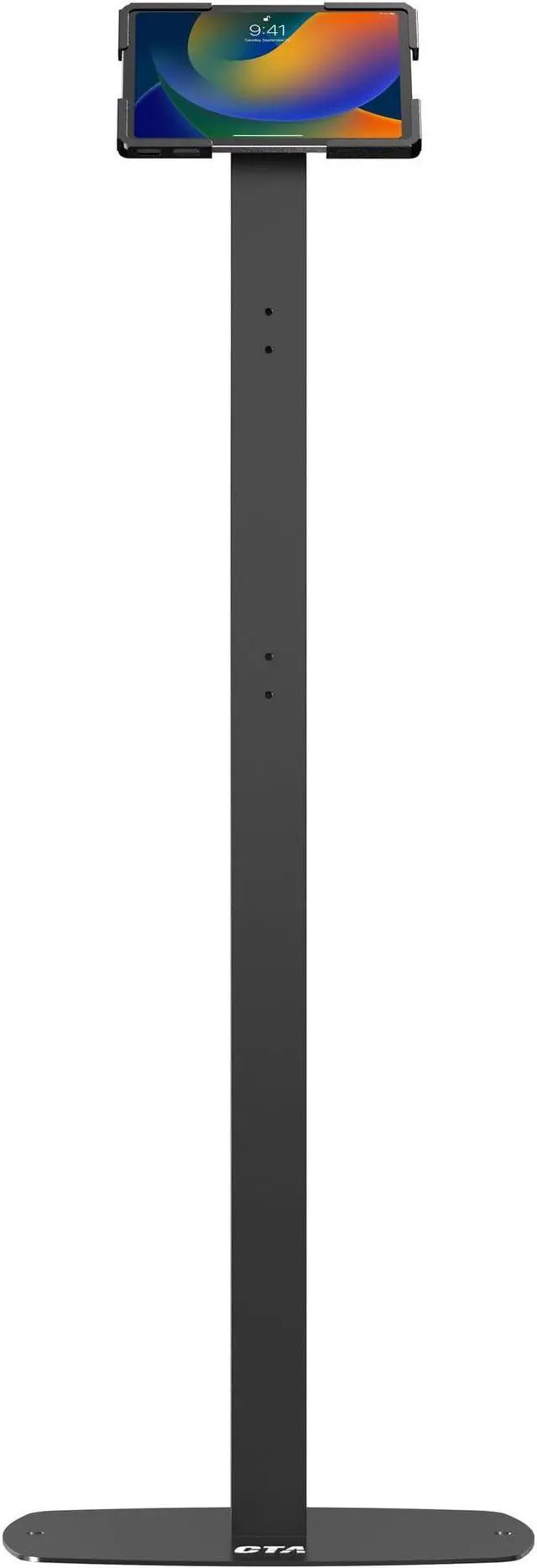 Alt view image 2 of 5 - CTA Digital Thin Profile Floor Stand with Universal Holder for iPad Tablets 9.7" - 12.9" Inches - Black - (PAD-CHKSUHB)