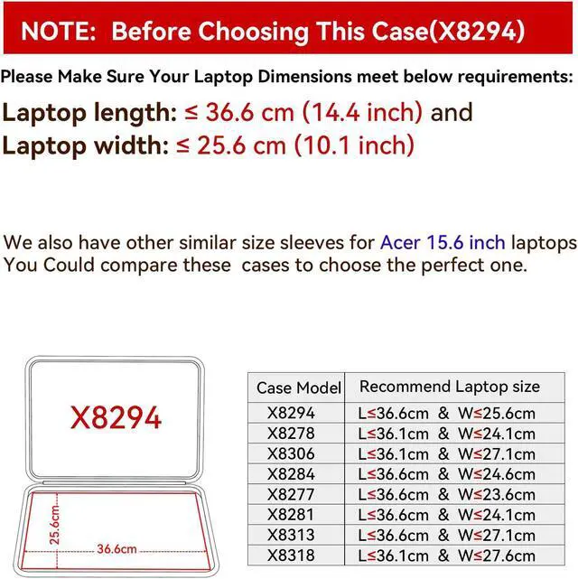 Alt view image 2 of 5 - Smatree Hard EVA Protective Sleeve Case for 16 inch Acer ConceptD 5, for 15.6 inch Acer Aspire 7 Laptop A715-43G-R5M8/A715-42G-R8BG, TravelMate P2 (Not Fit Spin 7) (X8294)