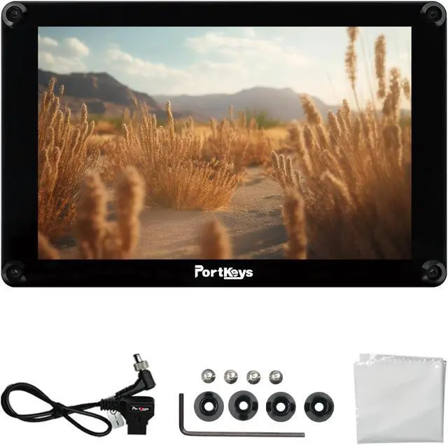 Main image of Portkeys HS8 Camera Field Monitor 8" 1100nit Brightness Dual NP-F Battery Plates 3D LUT 4K HDMI Input 3G SDI in/Out Aluminum Housing, VESA 100 x 100 Mounting Points