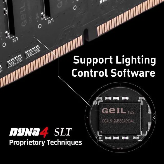 Alt view image 4 of 5 - GeIL EVO X II DDR4 RAM, 32GB (16GBx2) 3600MHz 1.35V XMP2.0, Intel/AMD Compatible, Long DIMM High Speed Desktop Memory, Hardcore Immersive Gaming/Multimedia Content Creation/Quality Live Streaming