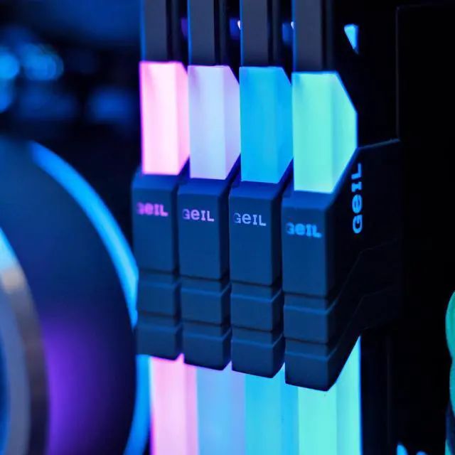 Alt view image 3 of 5 - GeIL EVO X II DDR4 RAM, 32GB (16GBx2) 3600MHz 1.35V XMP2.0, Intel/AMD Compatible, Long DIMM High Speed Desktop Memory, Hardcore Immersive Gaming/Multimedia Content Creation/Quality Live Streaming