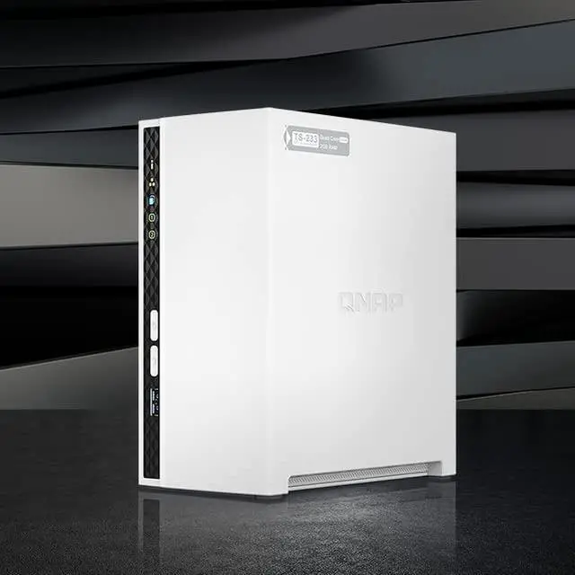 Alt view image 2 of 5 - QNAP TS-233-US 2 Bay Affordable Desktop NAS with ARM Cortex-A55 Quad-core Processor and 2 GB RAM