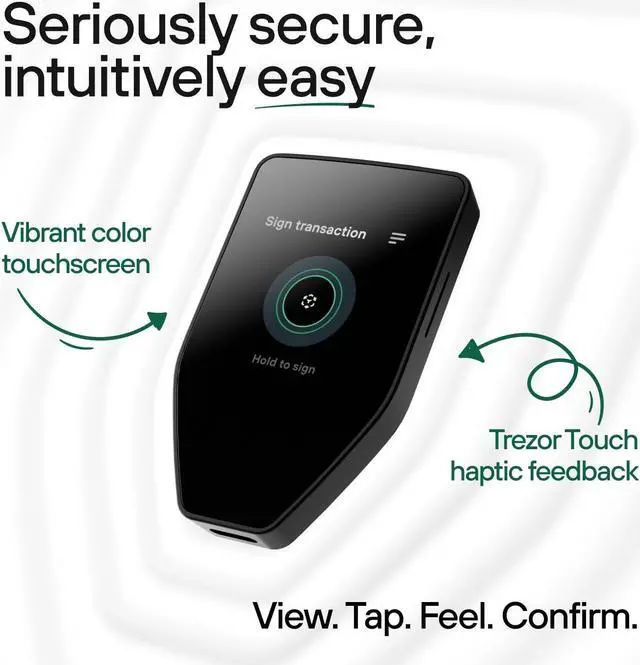 Alt view image 2 of 5 - Trezor Safe 5 - Crypto Hardware Wallet with Secure Element & Passphrase, Color Touchscreen and Haptic Feedback, Protect your Bitcoin and Digital Assets (Violet Ore)