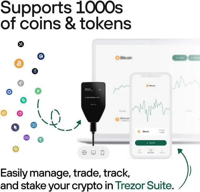 Alt view image 3 of 5 - Trezor Safe 5 - Crypto Hardware Wallet with Secure Element & Passphrase, Color Touchscreen and Haptic Feedback, Protect your Bitcoin and Digital Assets (Violet Ore)