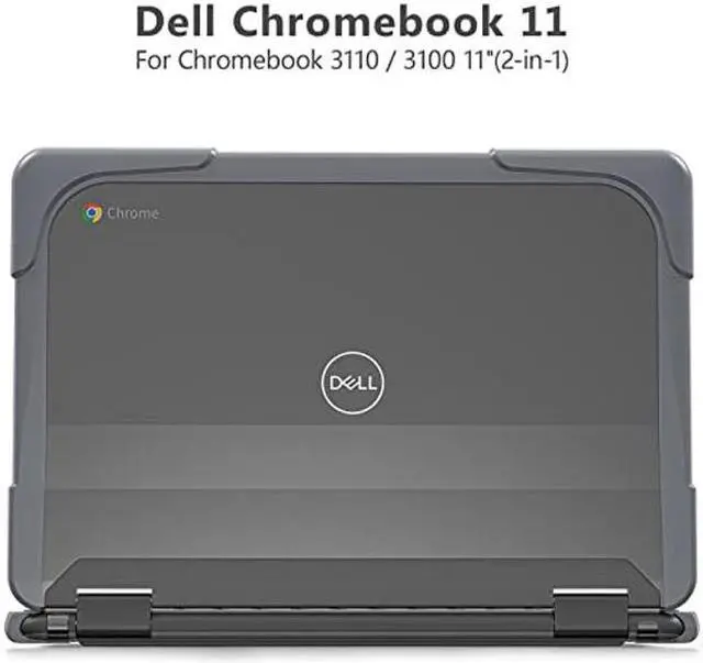 Alt view image 2 of 5 - Batianda Laptop Case Fits 11" Dell Chromebook 3110/3100 Laptop Designed for K-12 Students, Teachers and ClassroomsHeavy Duty Rugged Shockproof Soft Bumpers for Reliable Device Protection,Gray