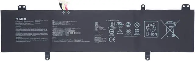 Main image of 7xinbox B31N1707 B31N1707-1 3ICP5/57/81 Laptop Battery Replacement for Asus VivoBook S14 S410UQ S410UN S41OUN S4100VN8550U S4100V S4200U S4100V X411UA X411UA-1A X411UF X411UN Series (11.55V 42Wh)