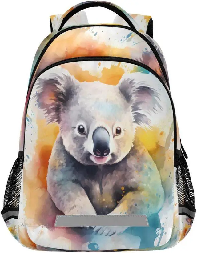 Main image of ALAZA Cute Watercolor Koala Colorful Backpacks Travel Laptop Daypack School Book Bag for Men Women Teens Kids