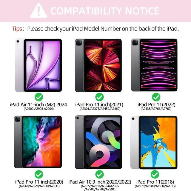 Alt view image 2 of 5 - besky Keyboard Case for iPad Pro 11 inch (4th, 3th Generation) & Air Series Products (Air 6th, 5th, 4th Generation), with Wireless Detachable Backlit Keyboard and Case - Pencil Holder