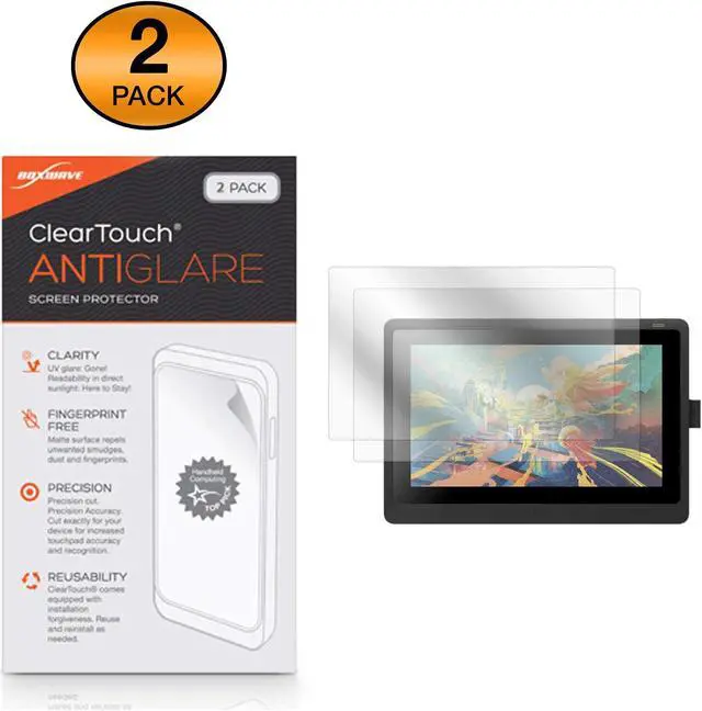 Alt view image 2 of 5 - BoxWave Screen Protector Compatible with Wacom Cintiq 16 (DTK1660K0A) - ClearTouch Anti-Glare (2-Pack), Anti-Fingerprint Matte Film Skin for Wacom Cintiq 16 (DTK1660K0A)