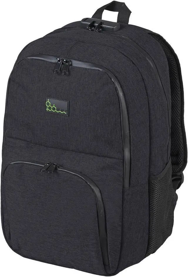 Main image of CANNY Smell Proof Backpack - Large Odor Resistant Travel Back Pack - Anti Theft with Combination Lock - Laptop Pocket - Water Resistant - Designed for Business Gym (Black)