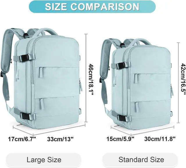 Alt view image 2 of 5 - coofay Large Personal Item Travel Backpack For Women Men Airline Approved Carry On Backpack Flight Approved Waterproof Sports Luggage Backpack Casual Daypack Small Hiking Backpack