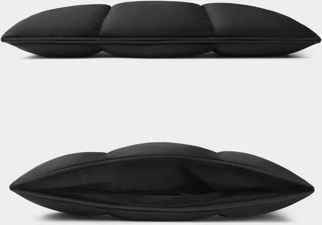 Alt view image 2 of 5 - Comfyable Puffy Laptop Sleeve 15 Inch 16 Inch, Quilted Puffer Laptop Carrying Case, Pillow Pouch Compatible for MacBook Air 15 in M4 2025 & MacBook Pro 16 in M4 2024, Black