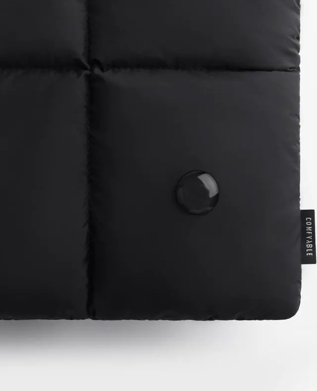 Alt view image 5 of 5 - Comfyable Puffy Laptop Sleeve 15 Inch 16 Inch, Quilted Puffer Laptop Carrying Case, Pillow Pouch Compatible for MacBook Air 15 in M4 2025 & MacBook Pro 16 in M4 2024, Black