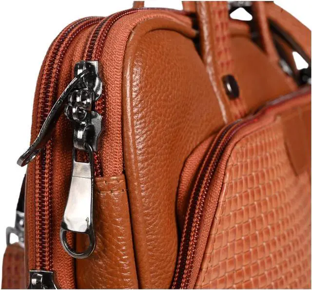 Alt view image 3 of 5 - Leather briefcase 18 Inch Laptop Messenger Bags for Men and Women Best Office School College briefcase Satchel Bag