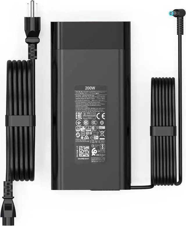 Main image of XOUBZ 200W 10.3A Laptop Charger for HP OMEN Pavilion Gaming 15 16 17 Victus 15 16 16-e1163nr Zbook 15 17 Envy 15 15u 2020 TPN-DA10 TPN-LA21 L00818-850 L00895-003 ADP-200HB B AC Adapter Power Cord