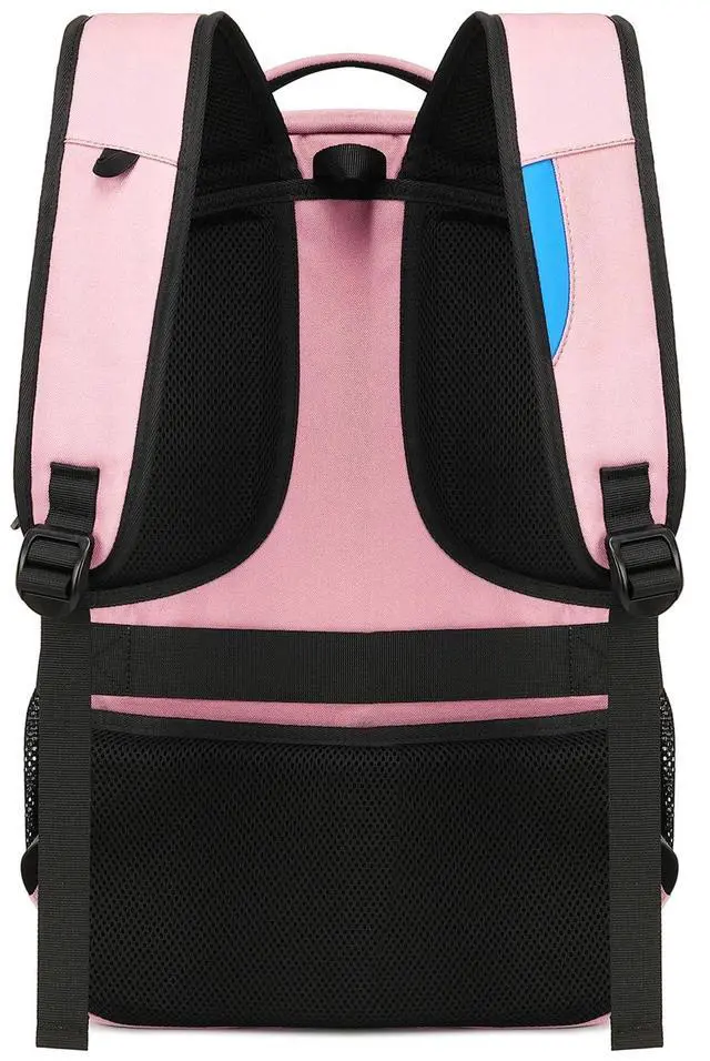 Alt view image 3 of 5 - DUSLANG 17 Inch Laptop Backpack for Travel Water Resistant College Backpack for Women Laptop Bag with USB Charging Port,Pink A