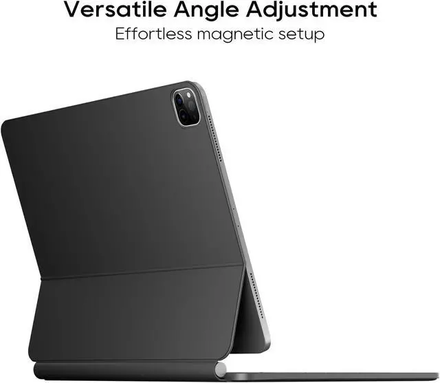Alt view image 3 of 5 - edaiser Wireless Magic Keyboard Case for Apple iPad Pro 11-inch (M4) 2024: Smart Multi-Touch Trackpad, RGB Backlit, Black