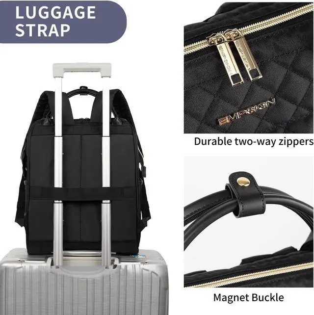 Alt view image 5 of 5 - EMPSIGN 17 inch Laptop Backpack for women & 15.6 inch Rolling Laptop Bag
