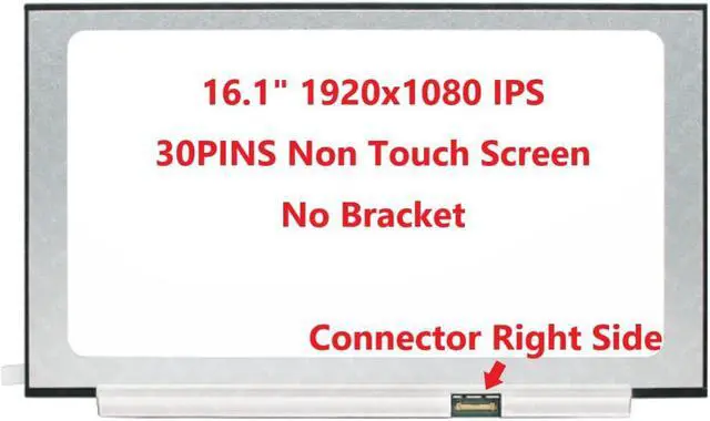 Alt view image 3 of 5 - FULLCOM New LCD Replacement Screen FHD 1920x1080 (Non Touch) 16.1 Inch IPS 30 Pin Matte for HP Pavilion Gaming 16-a0032dx 2C387UA for Laptop/Display/Screen/LCD Application