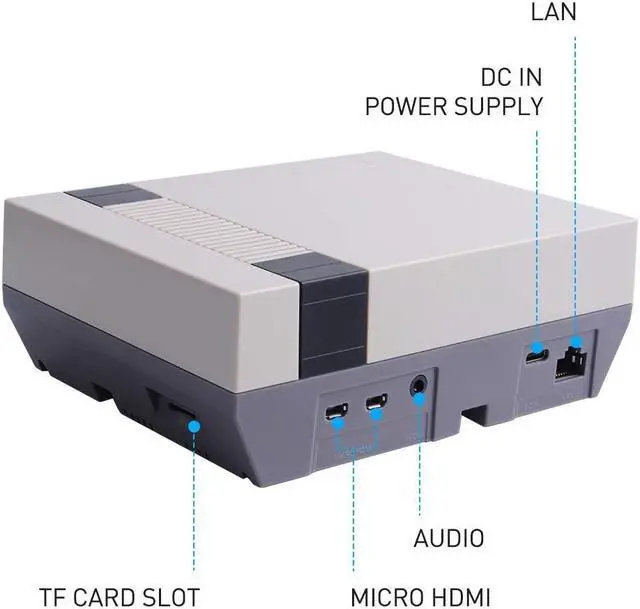 Alt view image 3 of 5 - GeeekPi RETROFLAG NESPi 4 Case Kit, with SSD CASE, Splitter Switch & Cooling Fan & Heatsinks & USB Wired Game Controllers for Raspberry Pi 4 Model B