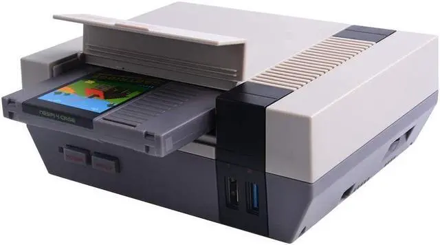 Alt view image 4 of 5 - GeeekPi RETROFLAG NESPi 4 Case Kit, with SSD CASE, Splitter Switch & Cooling Fan & Heatsinks & USB Wired Game Controllers for Raspberry Pi 4 Model B