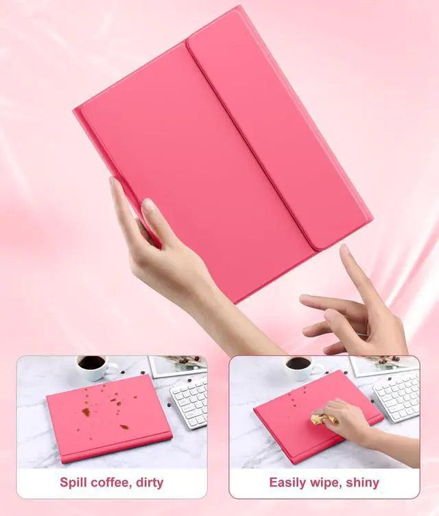 Alt view image 5 of 5 - Harvopu Compatible with iPad Air 11 Inch & Air 5th/ Air 4th Generation Case with Keyboard - Multi-Touch Trackpad, 7-Color Backlit, Detachable Folio Cover for Air 11-inch M3/M2 (2025/2024) (Pink)