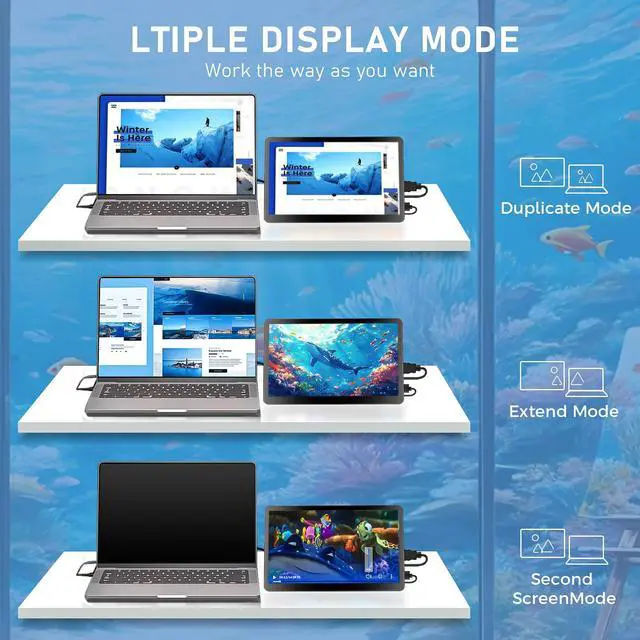 Alt view image 3 of 5 - HMTECH Raspberry Pi Monitor 7 Inch HDMI Monitor 800x480 LCD Screen Display with Case Second/Extend Screen for Raspberry Pi 400/4/3/2/Zero/B/B+ Jetson Nano Win11/10/8/7, Dual Speakers, Non-Touch