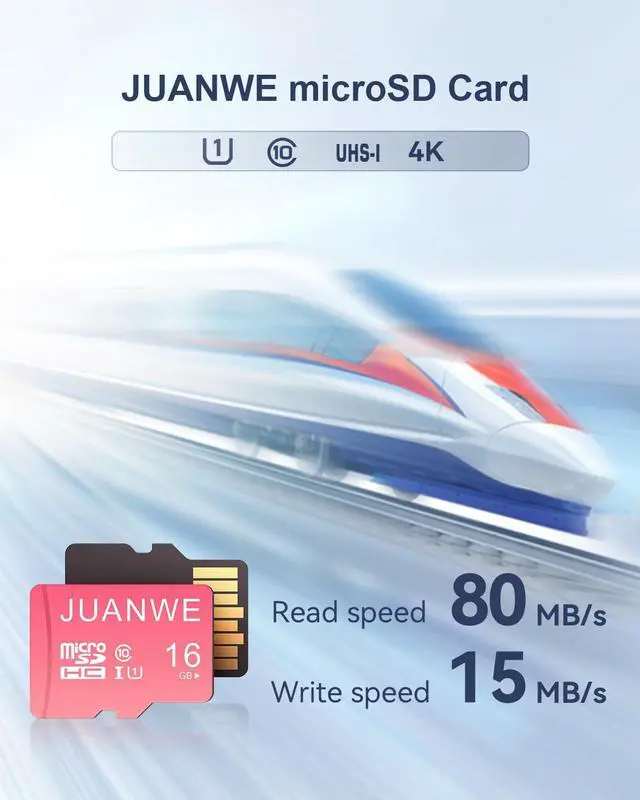 Alt view image 2 of 5 - JUANWE 16GB Micro SD Card 10 Pack microSDHC Memory Card with SD Adapter, C10, U1,TF Card 16GB for Dash Cam, Security Camera, Pink