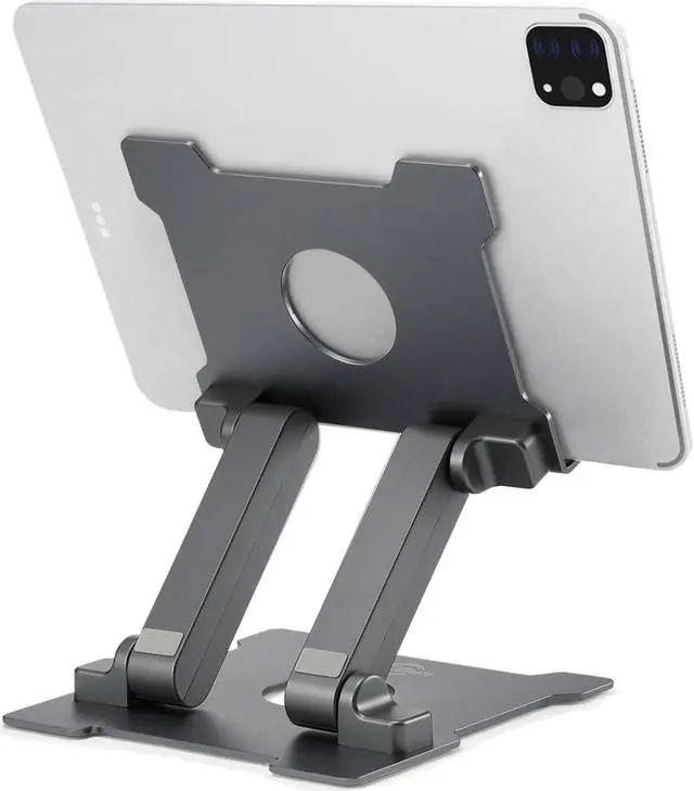 Main image of KABCON Adjustable Aluminum Tablet Stand (7-13.5 inch), Compatible with iPad, Surface Pro, FIRD HD 10, Samsung Galaxy Tab E, ASUS Transformer & Other Devices