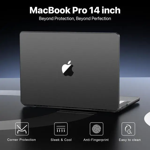 Alt view image 2 of 5 - Macaset for MacBook Pro 14 inch Case M4 2024-2021 M3 M2 M1 Pro/Max [Original Space Gray] [Corner Protective] Matte Clear Hard Shell Case Cover Laptop A3401 A3185 A3112 A2992 A2918 A2779 A2442