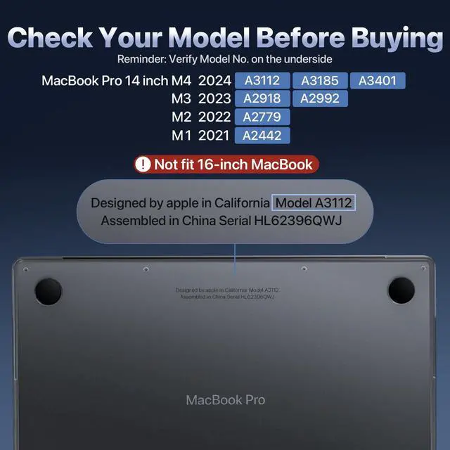 Alt view image 3 of 5 - Macaset for MacBook Pro 14 inch Case M4 2024-2021 M3 M2 M1 Pro/Max [Original Space Gray] [Corner Protective] Matte Clear Hard Shell Case Cover Laptop A3401 A3185 A3112 A2992 A2918 A2779 A2442