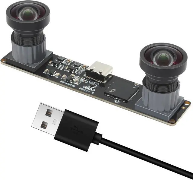 Main image of MMlove USB Stereo Camera 1080P 60FPS Synchronous Dual Lens 4MP Camera Module 3D Webcam 115deg Viewing Angle Lightburn Webcam Plug & Play for VR Face Recognition Streaming,PC/Laptop/Raspberry Pi