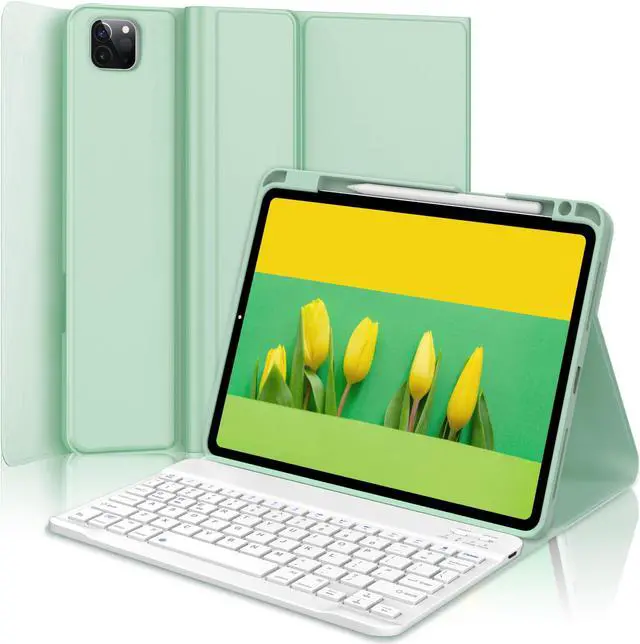 Main image of Keyboard Case for iPad Air 11-inch M2/ Air 5th/ 4th Generation, Detachable Bluetooth Keyboard with Pencil Holder 10.9 inch, Folio Smart Case for iPad Air 11 2024 / Pro 11 4th/3rd/2nd/1st Gen